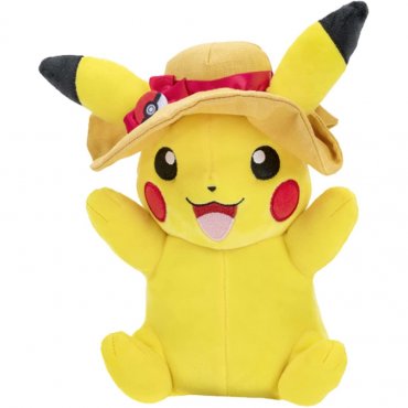 peluche pikachu chapeau d ete 20 cm pokemon 