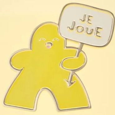 pins emaille meeple joueur jaune 