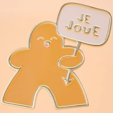 pins emaille meeple joueur orange 