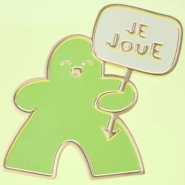 pins emaille meeple joueur vert 