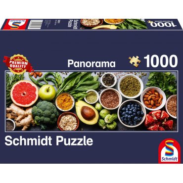 puzzle 1000 schmidt sur la table de la cuisine 