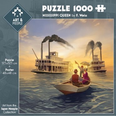 puzzle 1000p art meeple mississippi belle boite de jeu 