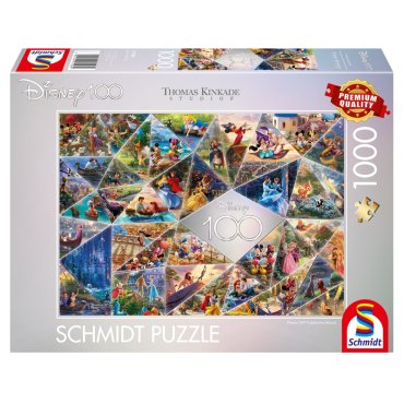 puzzle 1000p disney kinkade celebration 100 mosaique boite de jeu 