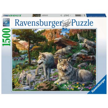 puzzle 1500 ravensburger loups au printemps 