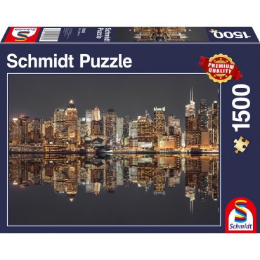 puzzle 1500 schmidt new york skyline la nuit 