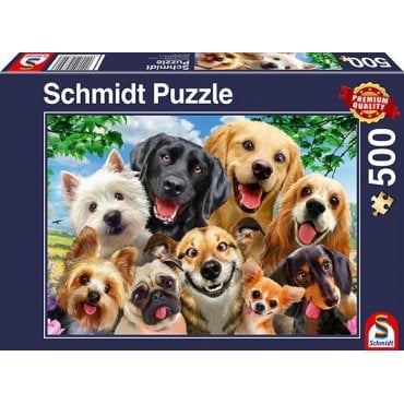 puzzle 500 schmidt selfie de chiens 