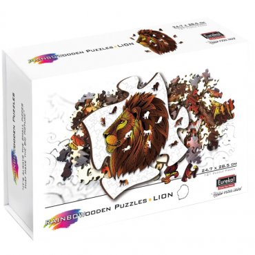 puzzle rainbowooden lion boite 