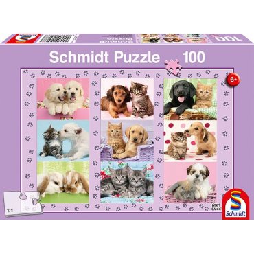 puzzle schmidt 100 pieces mes amies les betes 
