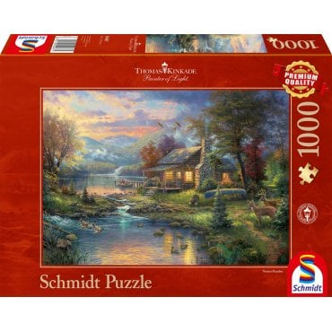 puzzle schmidt 1000 pieces kinkade paradis naturel 