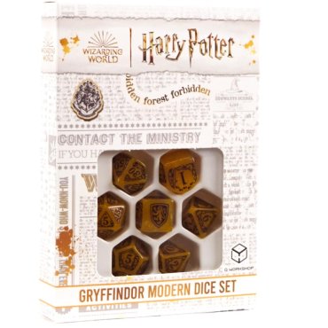 q workshop set de des harry potter griffindor or et rouge boite de jeu 