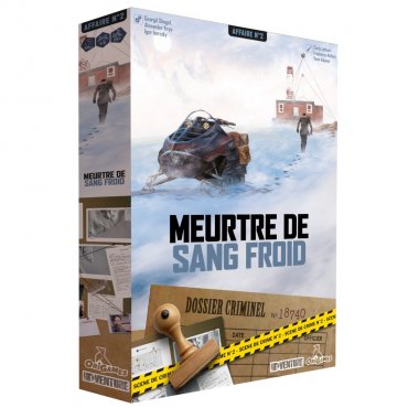 scene de crime meurtre de sang froid boite de jeu 