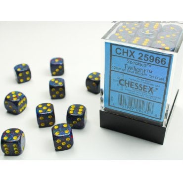 set 36 des d6 12mm speckled twilight chessex 
