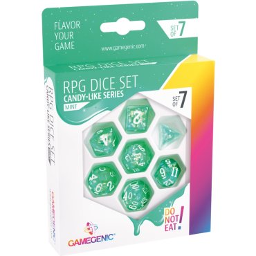 set de 7 des rpg candy like series mint gamegenic ggs50008ml 