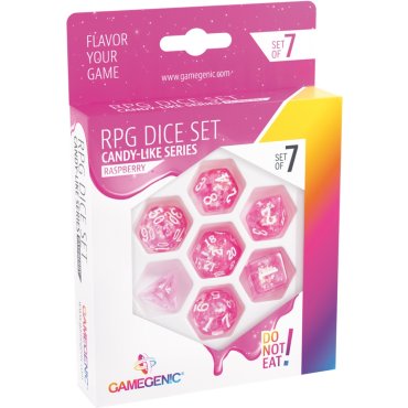 set de 7 des rpg candy like series raspberry gamegenic ggs50009ml 