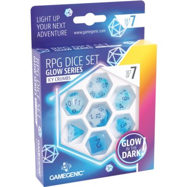 set de 7 des rpg glow series icy crumbs gamegenic ggs50028ml 