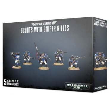 space marines scouts with sniper rifles 