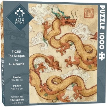 tichu the dragon puzzle 1000 pieces art and meeple boite 