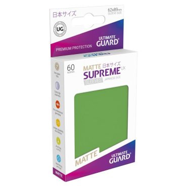 ugd010592 60 pochettes matte supreme ux format japonais green ultimate guard 