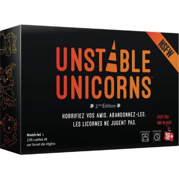 unstable unicorns nsfw boite de jeu 