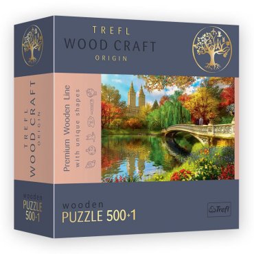 wooden puzzle 500p central park jeu trefl boite de jeu 