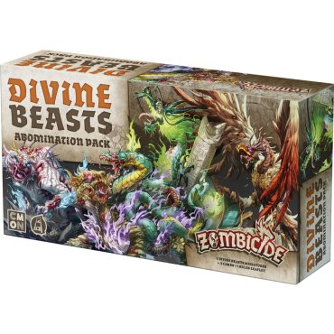 zombicide white death extension divine beasts pack jeu cmon boite de jeu 