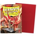 100 Pochettes Matte Format Standard Ruby - Dragon Shield