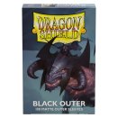 100 Standard Size Matte Black Outersleeves - Dragon Shield