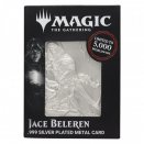 Carte en Métal Plaqué Argent Édition Limitée Jace Beleren - Magic