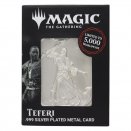 Carte en Métal Plaqué Argent Edition Limitée Téfeiri - Magic