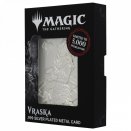Carte en Métal Plaqué Argent Edition Limitée Vraska - Magic