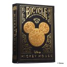 Jeu de 54 Cartes Disney Mickey Mouse noir et or - Bicycle