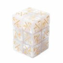 1 dé 6 modificateur négatif Blanc Perlé