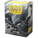 100 Pochettes Dual Matte Format Standard Snow - Dragon Shield
