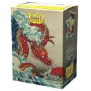 100 Pochettes Brushed Format Standard Art The Great Wave - Dragon Shield
