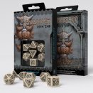 Set de dés Dwarven Beige & Black - Q-Workshop