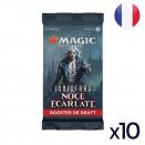 Lot de 10 boosters de draft Innistrad : Noce Écarlate - Magic FR