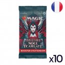 Lot de 10 boosters d'extension Innistrad : Noce Écarlate - Magic FR