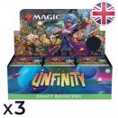 Lot de 3 boites de 36 boosters de draft Unfinity - Magic EN