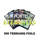 Lot de 100 terrains de base Foils Aux portes des Éternités - Magic FR