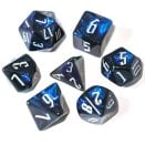 Lot de 7 Dés Résine en boîte bleu Galaxy - Epic Forge