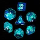 Lot de 7 Dés Résine en boîte Méduse (phosporécent) - Epic Forge