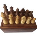 Pieces d'échecs 76 mm Acacia Classique (sans plateau) - Wilson Jeux