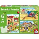 Puzzle 3x24 pièces - À la Ferme