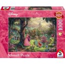 Boite de Puzzle 1000 pièces Disney - Kinkade : La Belle au Bois Dormant 