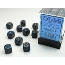 Set de 36 dés D6 12mm Polyhédraux opaque Bleu Poussière et Cuivre - Chessex