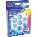 Set de 7 dés RPG Glow Series Icy Crumbs - Gamegenic