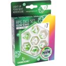 Set de 7 dés RPG Glow Series Toxic Stones - Gamegenic