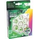 Set de 7 dés RPG Glow Series Toxic Stones - Gamegenic