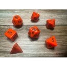 Set de 7 dés Polyhédraux opaque Orange et Noir - Chessex