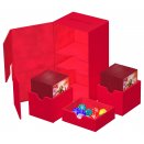 Twin Flip'n'Tray Deck Case 200+ XenoSkin Rouge Monocolore - Ultimate Guard